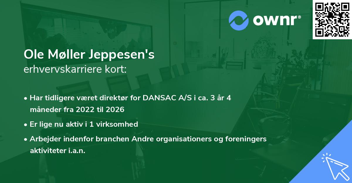 Ole Møller Jeppesen's erhvervskarriere kort