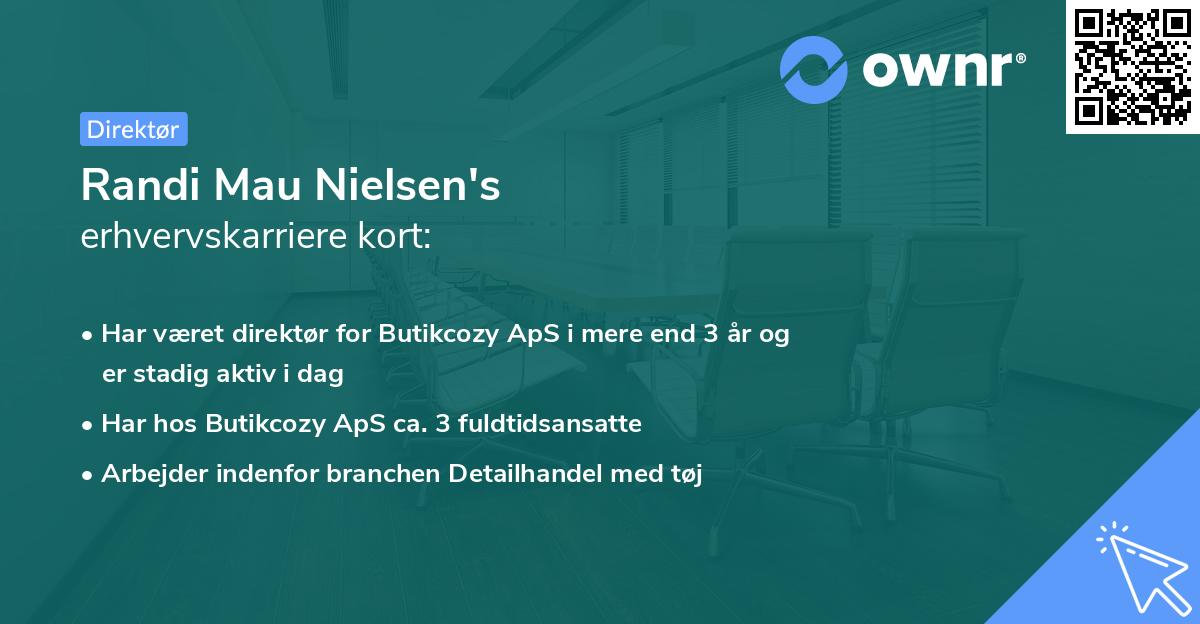 Randi Mau Nielsen's erhvervskarriere kort