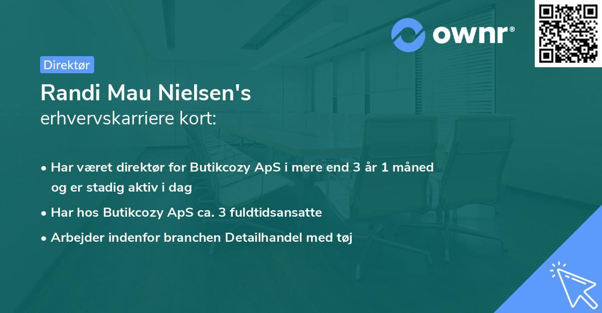 Randi Mau Nielsen's erhvervskarriere kort