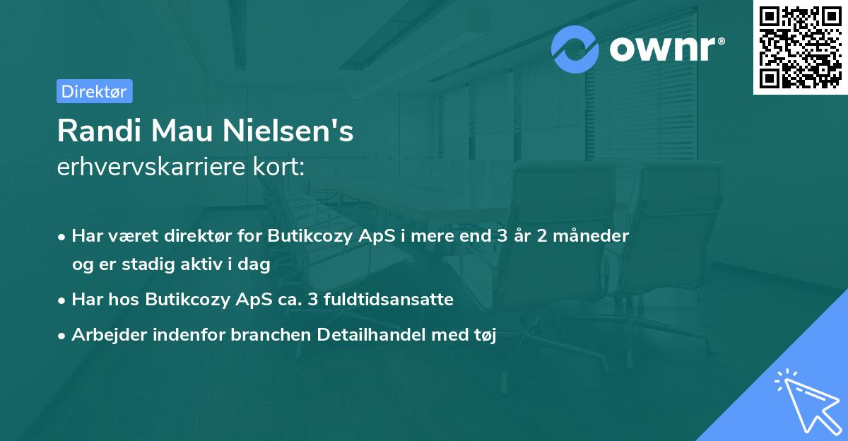 Randi Mau Nielsen's erhvervskarriere kort