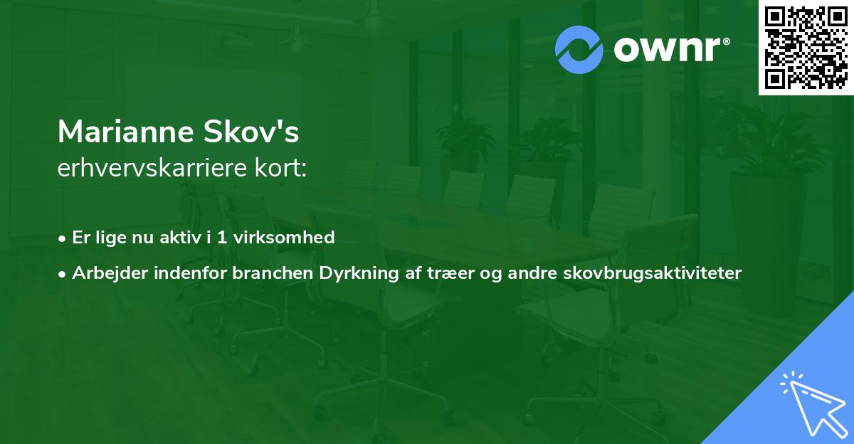 Marianne Skov's erhvervskarriere kort