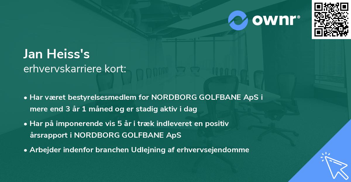 Jan Heiss's erhvervskarriere kort