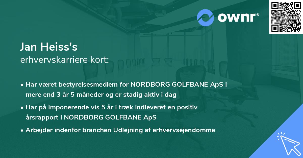 Jan Heiss's erhvervskarriere kort