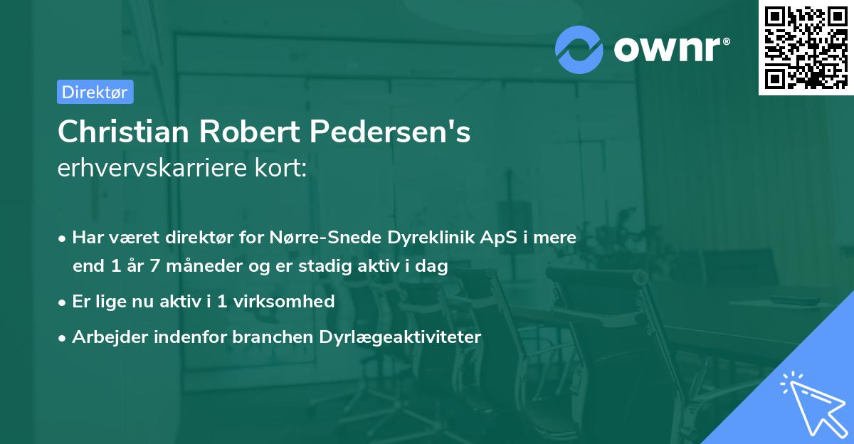 Christian Robert Pedersen's erhvervskarriere kort