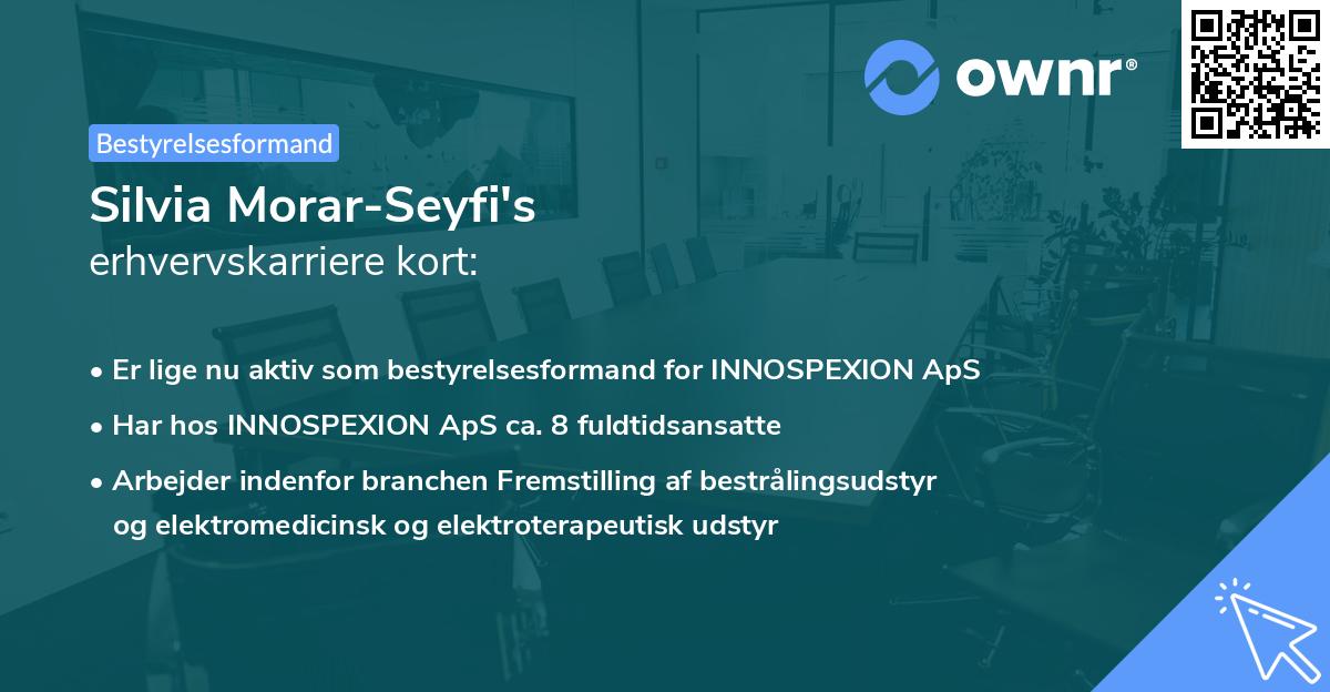 Silvia Morar-Seyfi's erhvervskarriere kort