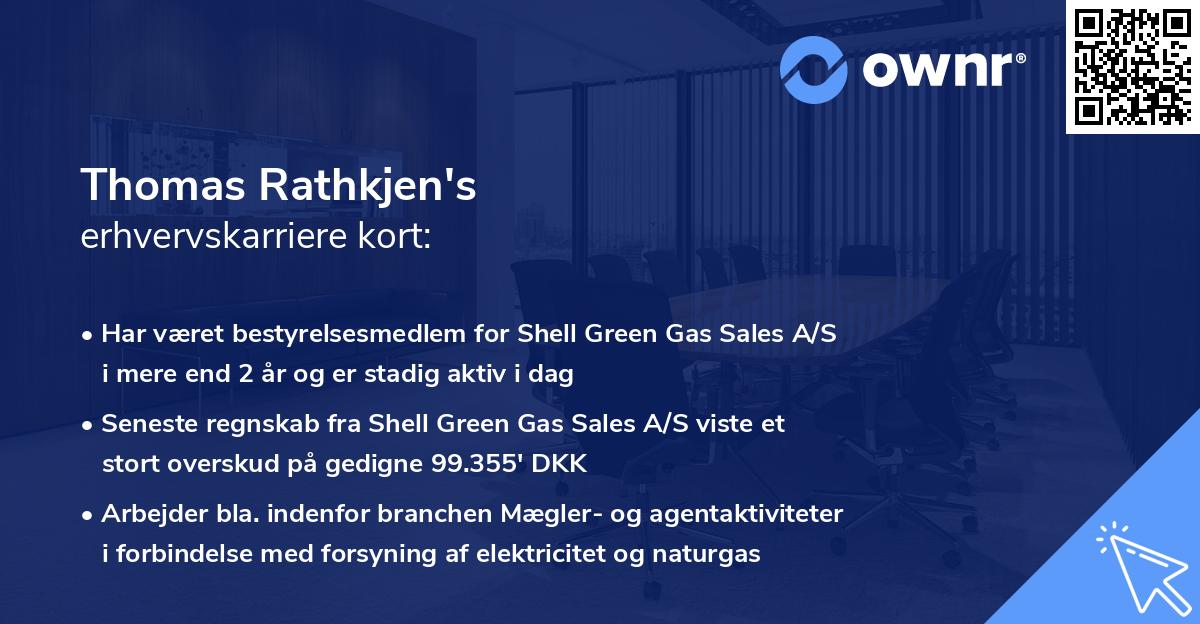 Thomas Rathkjen's erhvervskarriere kort