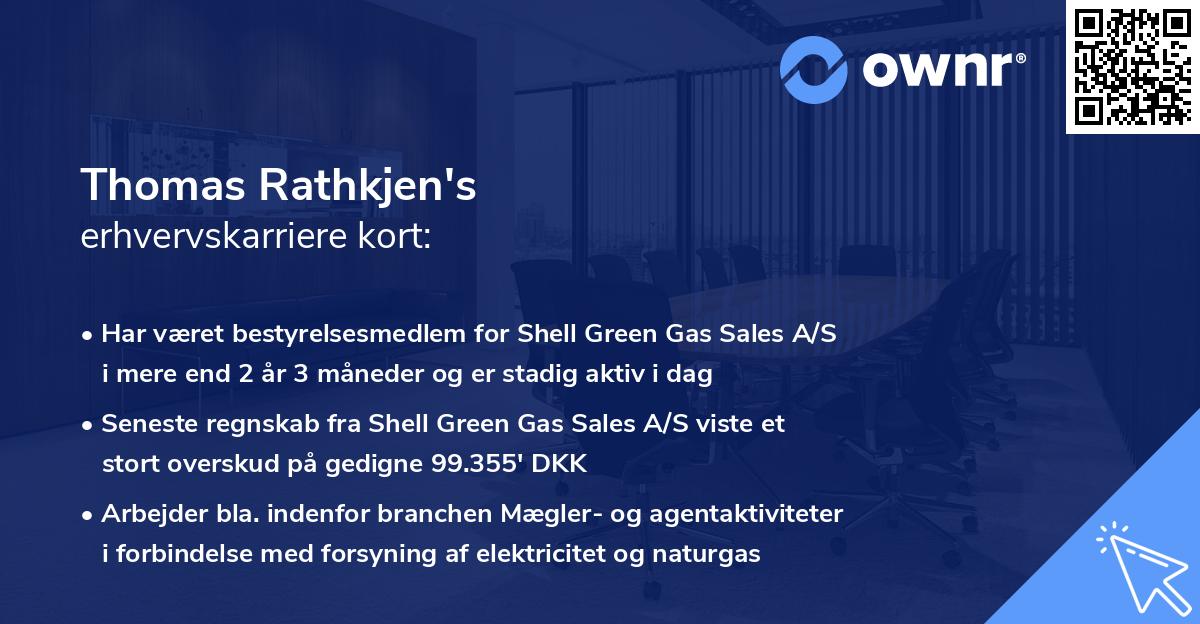 Thomas Rathkjen's erhvervskarriere kort