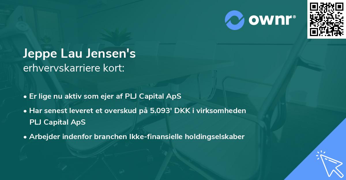 Jeppe Lau Jensen's erhvervskarriere kort