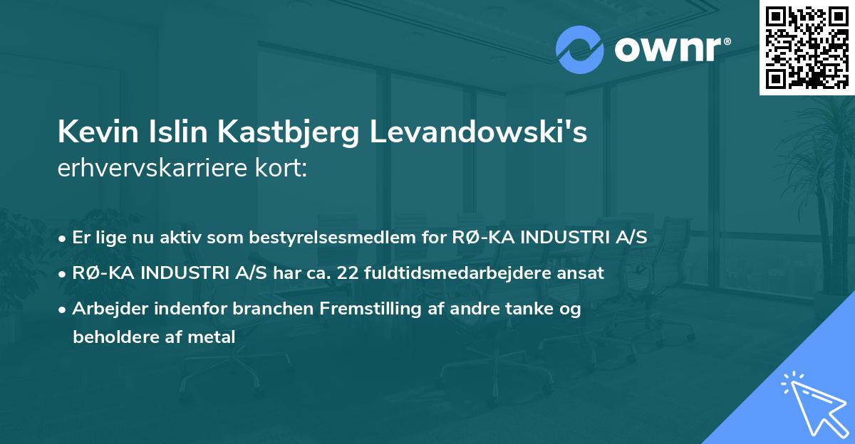 Kevin Islin Kastbjerg Levandowski's erhvervskarriere kort