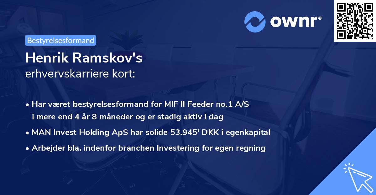 Henrik Ramskov's erhvervskarriere kort