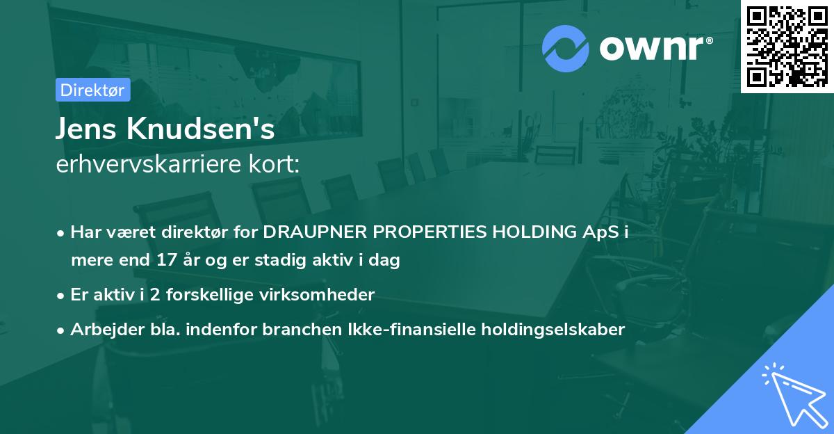 Jens Knudsen's erhvervskarriere kort