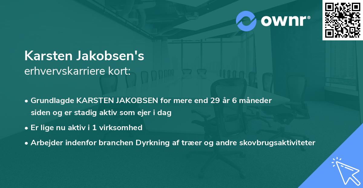 Karsten Jakobsen's erhvervskarriere kort