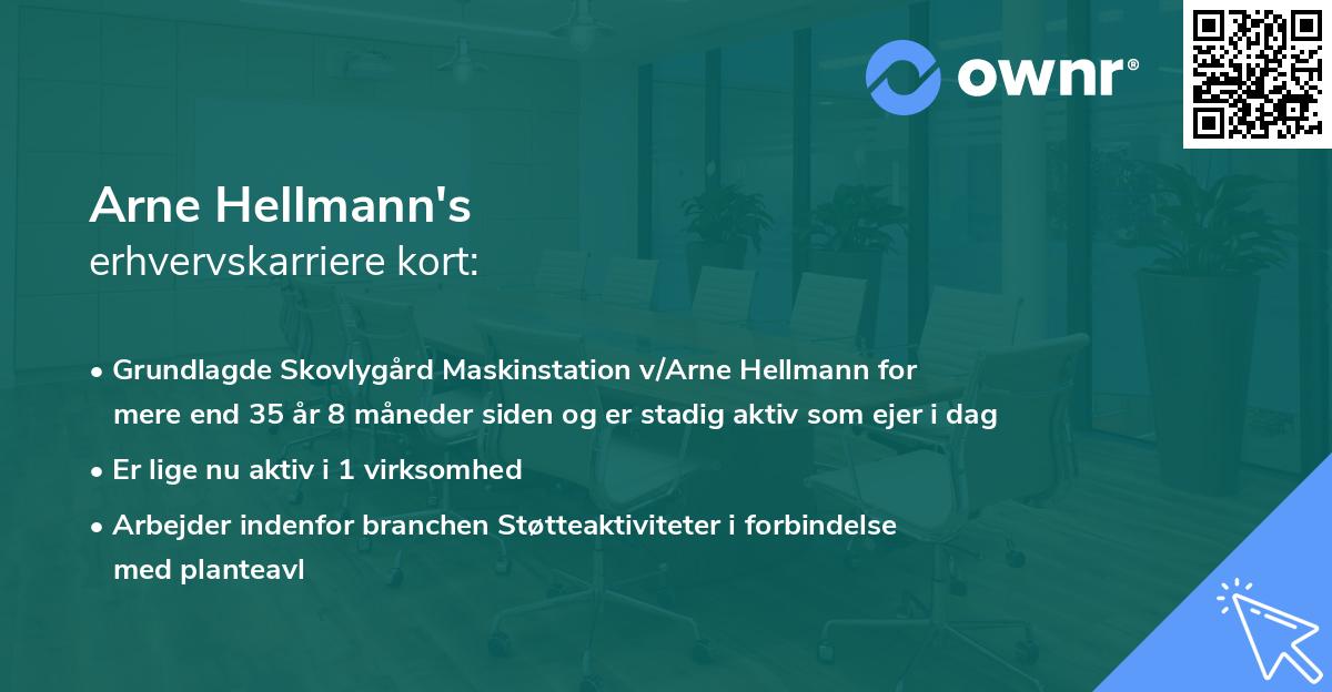 Arne Hellmann's erhvervskarriere kort