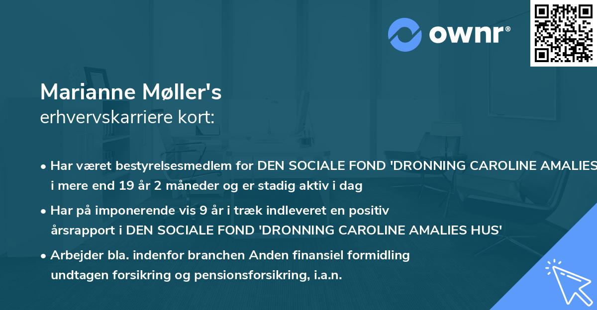 Marianne Møller's erhvervskarriere kort