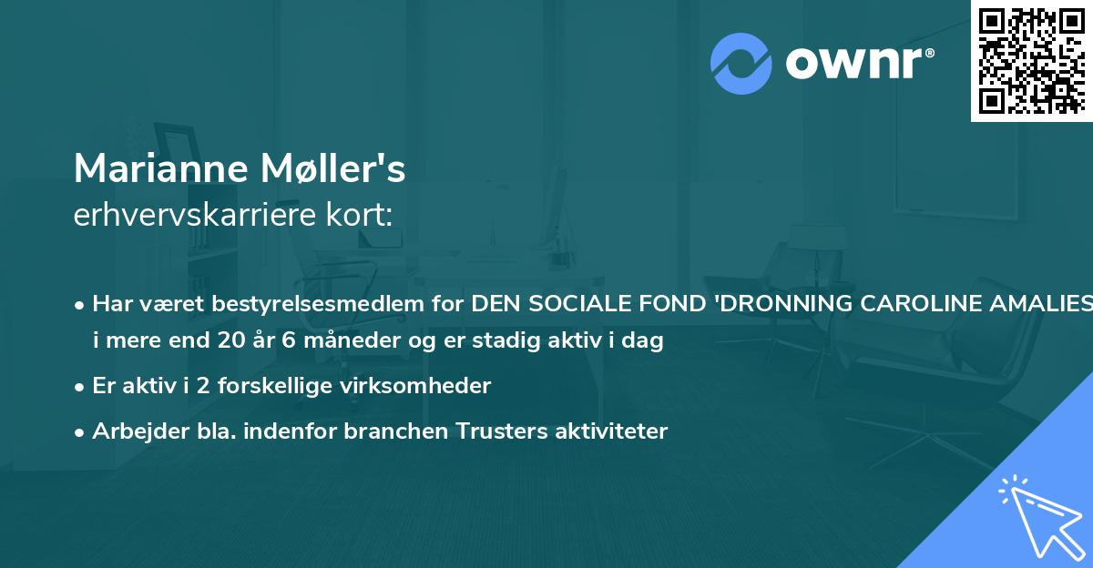 Marianne Møller's erhvervskarriere kort