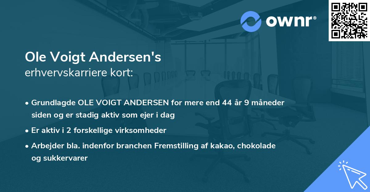 Ole Voigt Andersen's erhvervskarriere kort