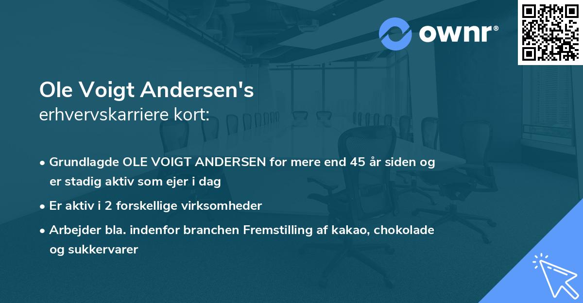 Ole Voigt Andersen's erhvervskarriere kort