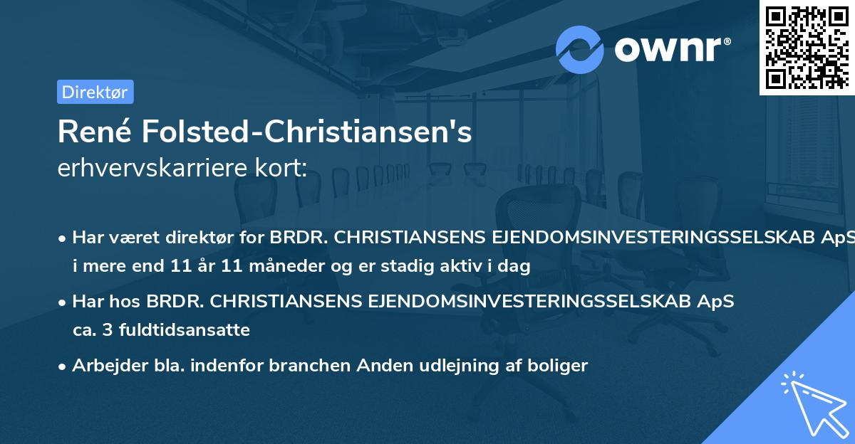 René Folsted-Christiansen's erhvervskarriere kort