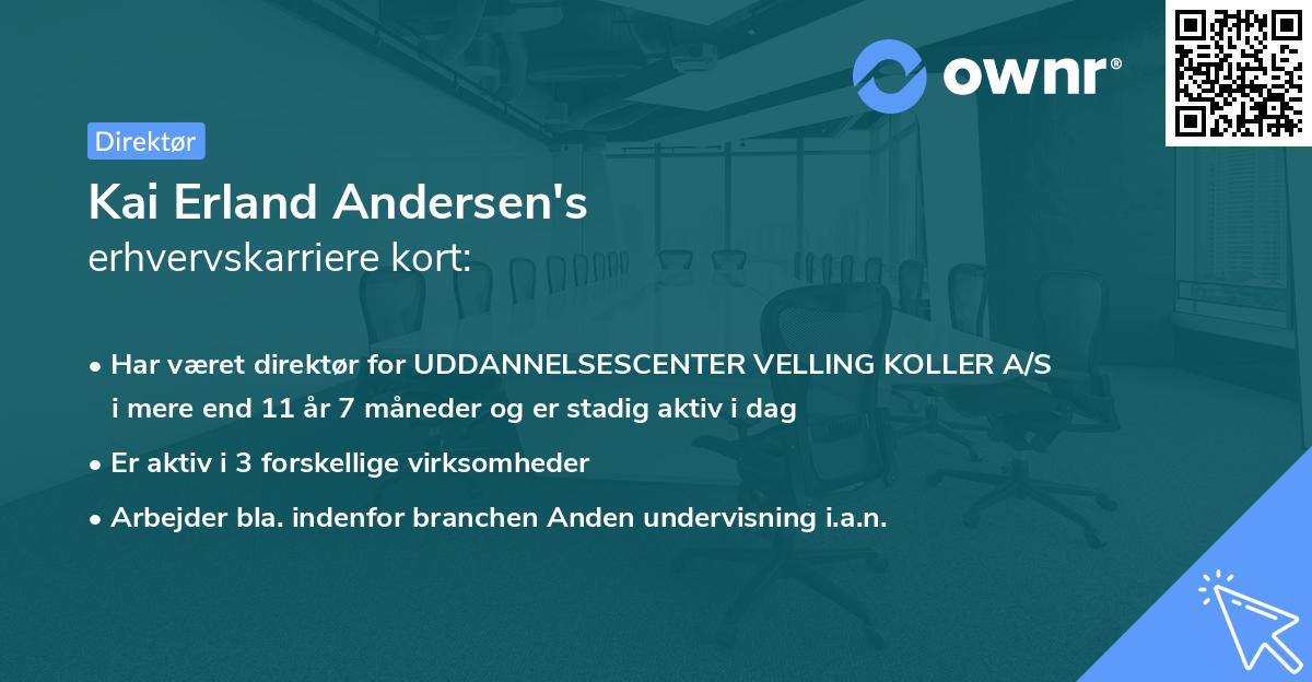 Kai Erland Andersen's erhvervskarriere kort