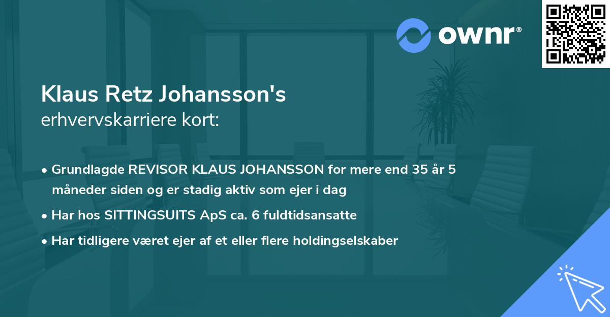 Klaus Retz Johansson's erhvervskarriere kort