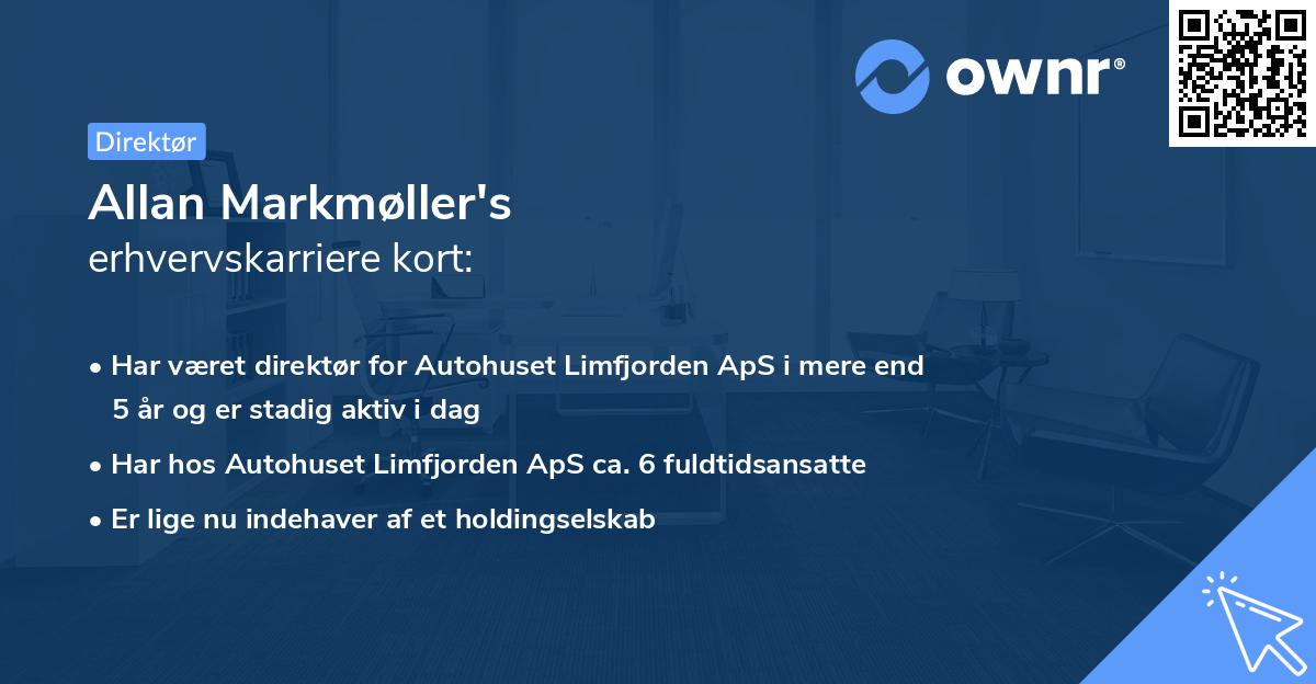 Allan Markmøller's erhvervskarriere kort