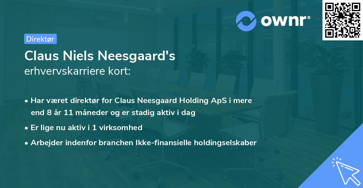 Claus Niels Neesgaard's erhvervskarriere kort