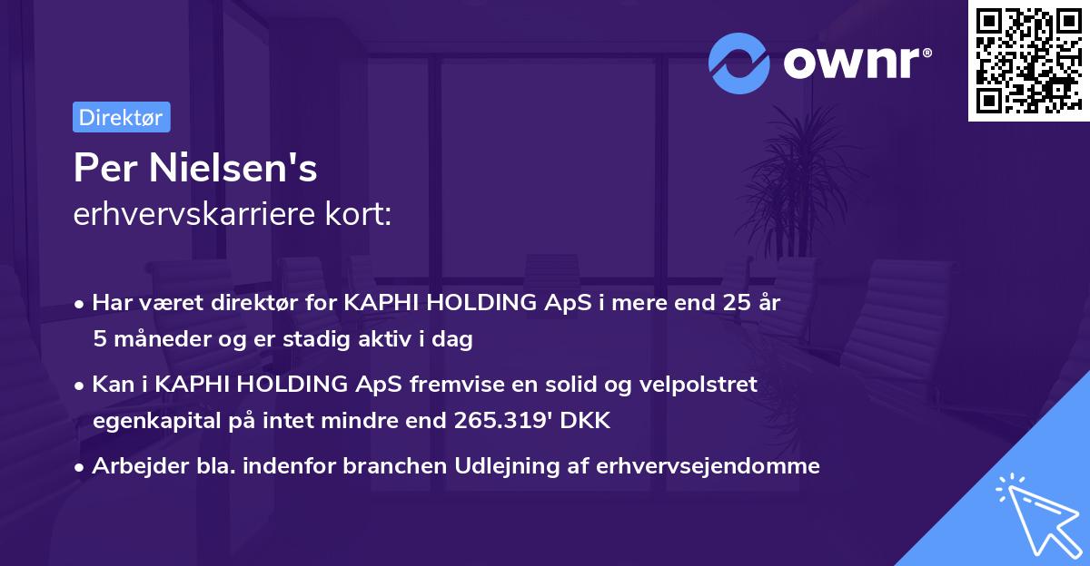 Per Nielsen's erhvervskarriere kort