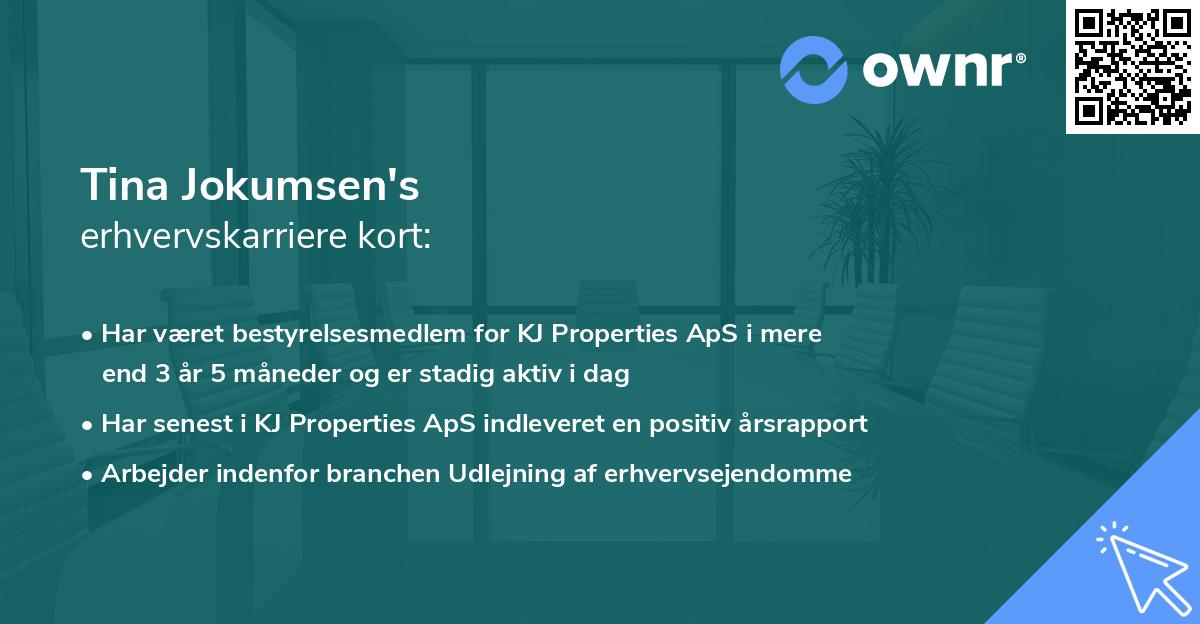 Tina Jokumsen's erhvervskarriere kort