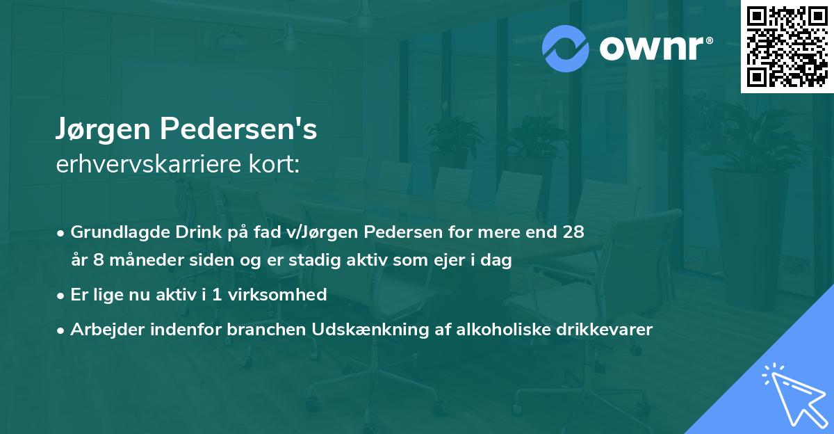 Jørgen Pedersen's erhvervskarriere kort