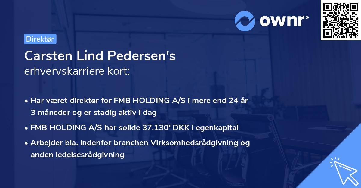 Carsten Lind Pedersen's erhvervskarriere kort