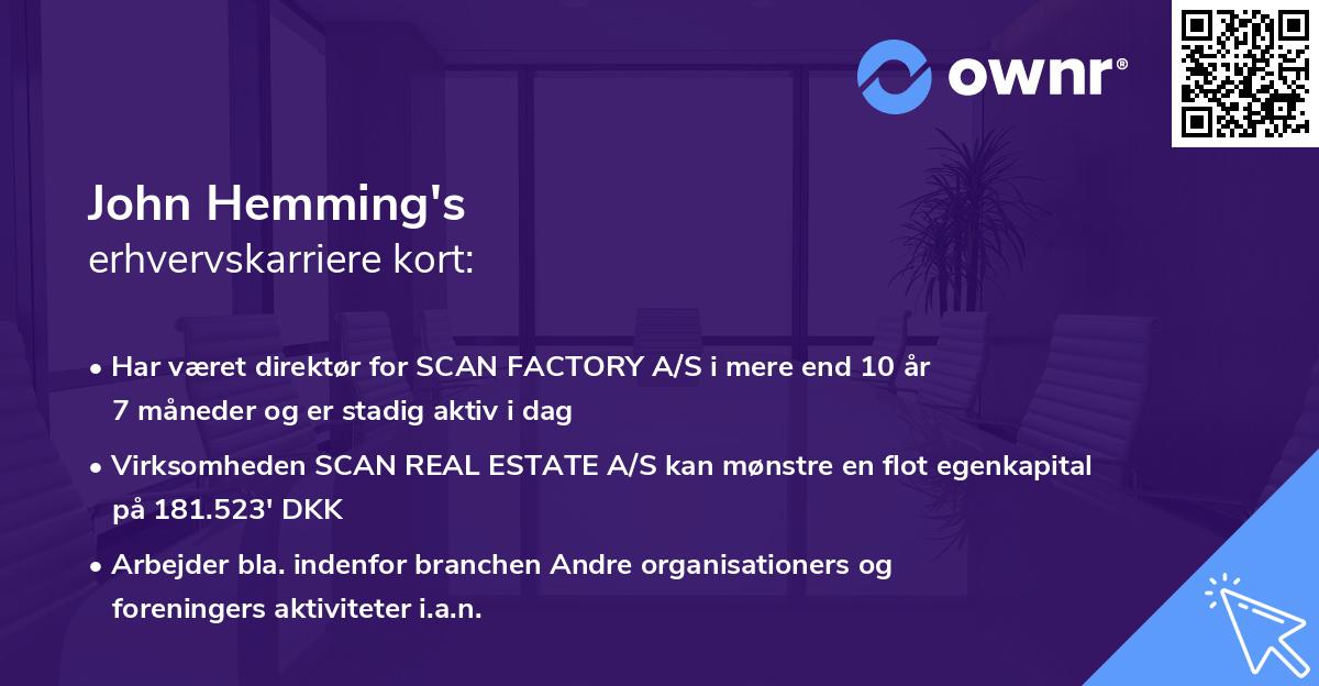 John Hemming's erhvervskarriere kort