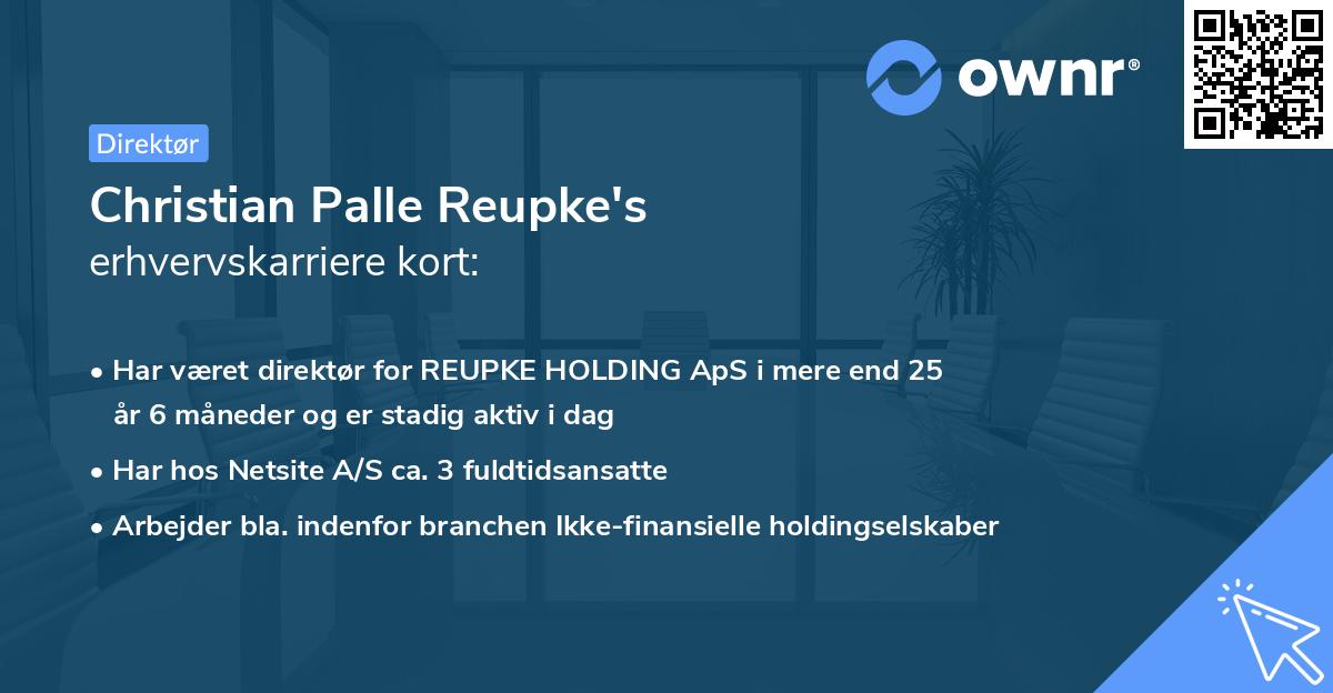 Christian Palle Reupke's erhvervskarriere kort
