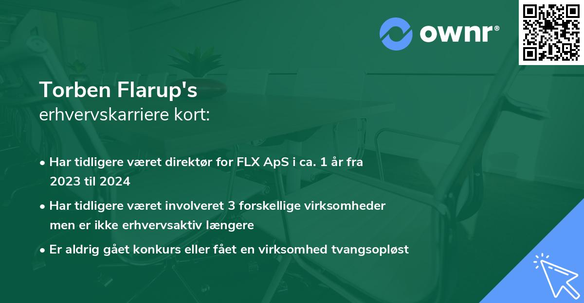 Torben Flarup's erhvervskarriere kort