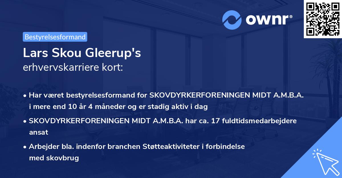Lars Skou Gleerup's erhvervskarriere kort