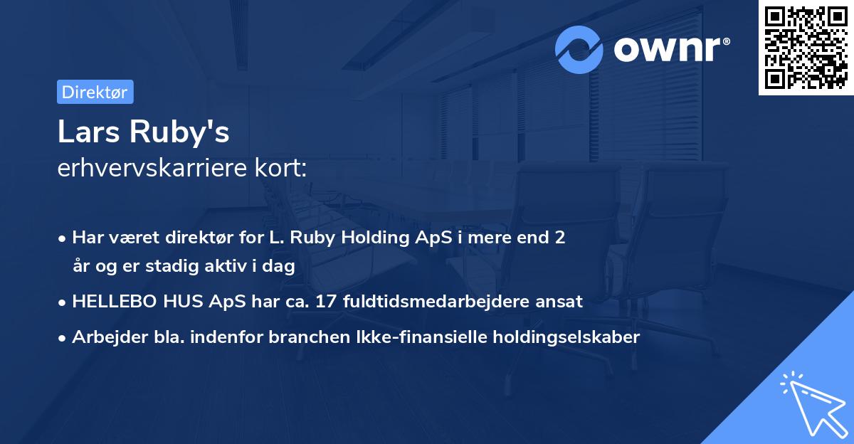 Lars Ruby's erhvervskarriere kort
