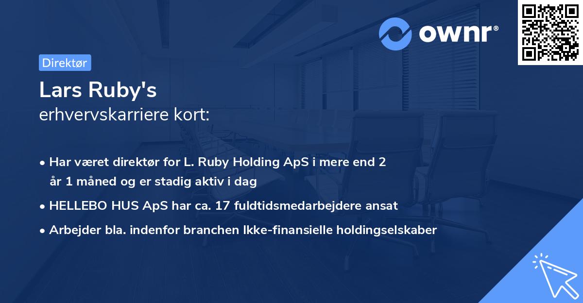 Lars Ruby's erhvervskarriere kort