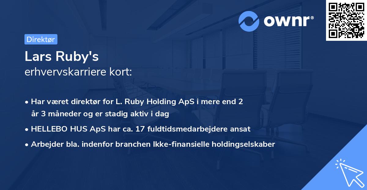Lars Ruby's erhvervskarriere kort
