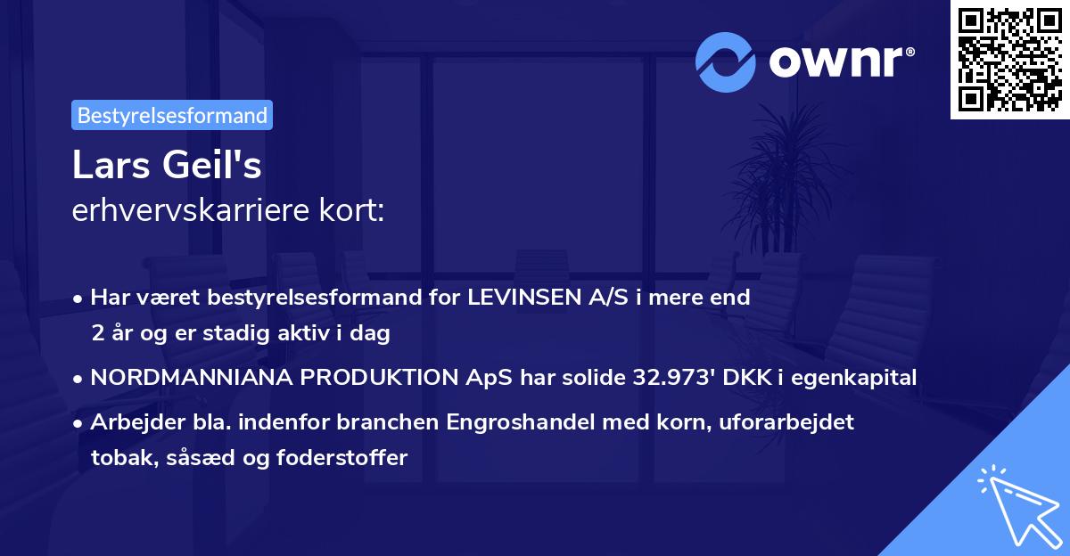 Lars Geil's erhvervskarriere kort