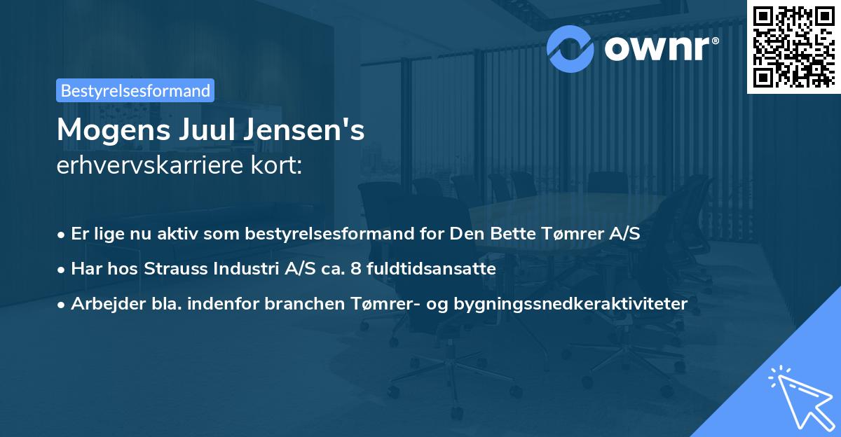 Mogens Juul Jensen's erhvervskarriere kort