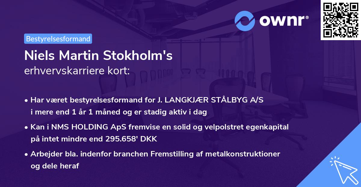 Niels Martin Stokholm's erhvervskarriere kort