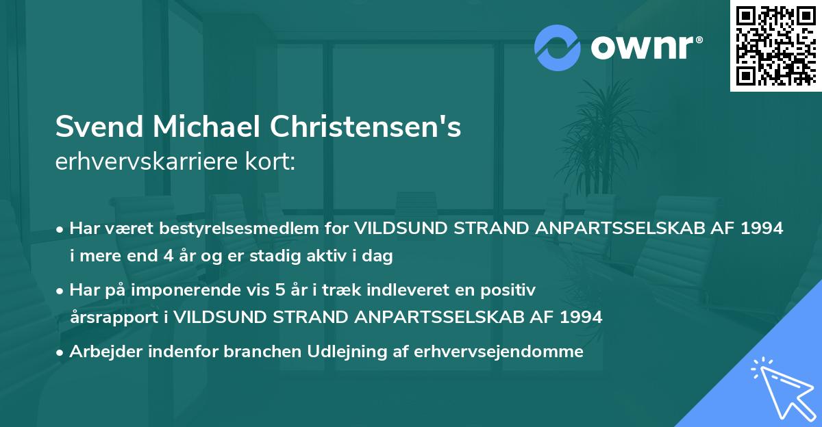 Svend Michael Christensen's erhvervskarriere kort