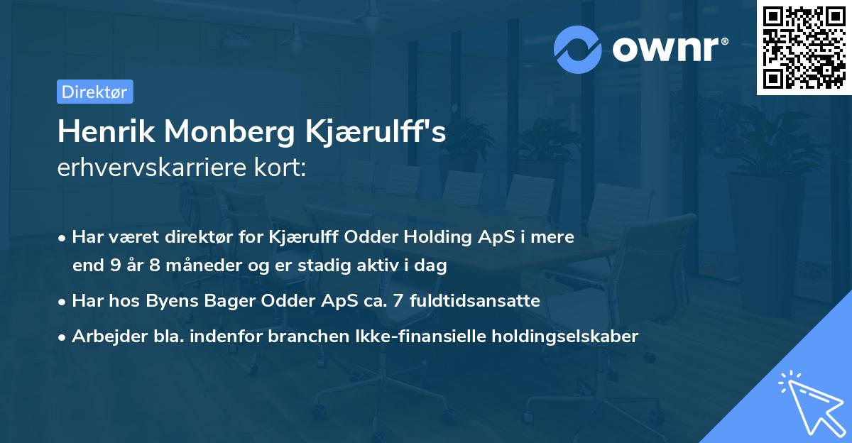 Henrik Monberg Kjærulff's erhvervskarriere kort