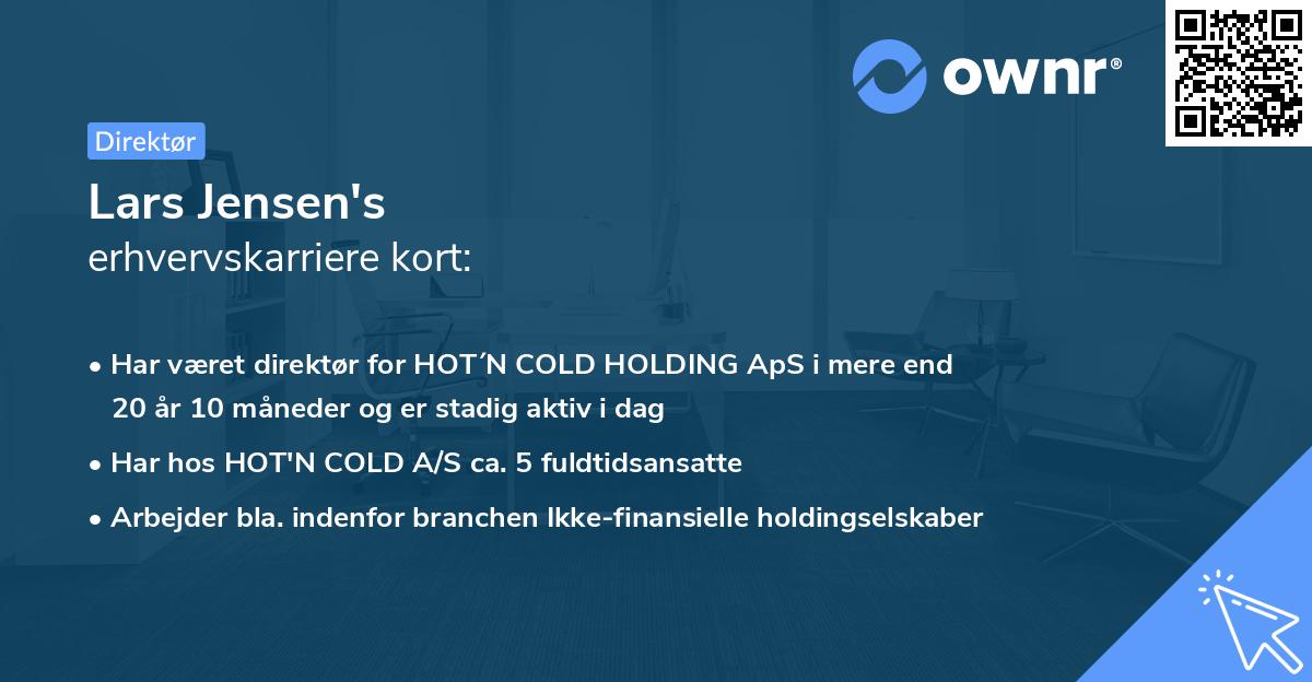 Lars Jensen's erhvervskarriere kort
