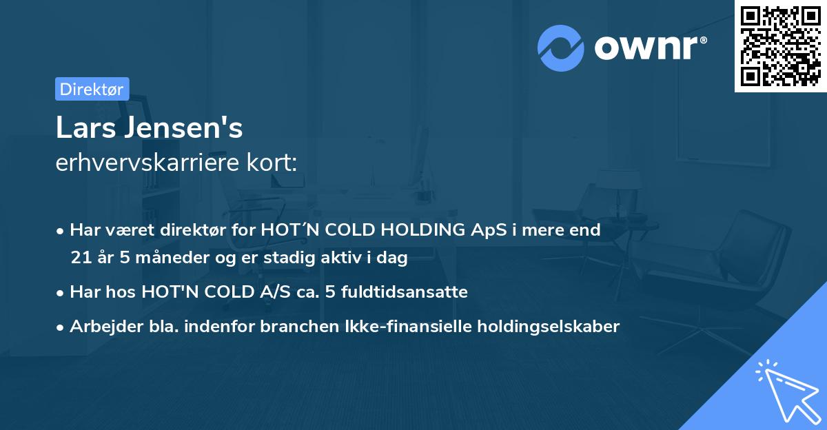Lars Jensen's erhvervskarriere kort