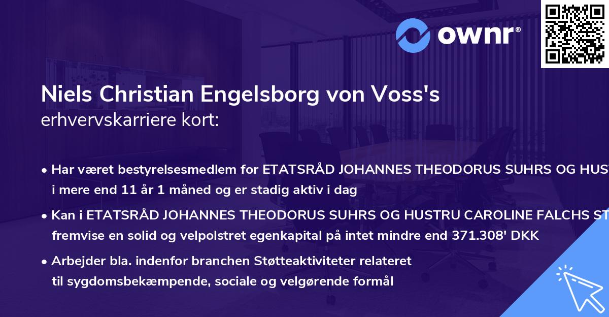Niels Christian Engelsborg von Voss's erhvervskarriere kort