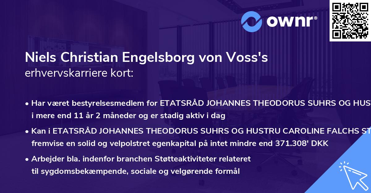 Niels Christian Engelsborg von Voss's erhvervskarriere kort