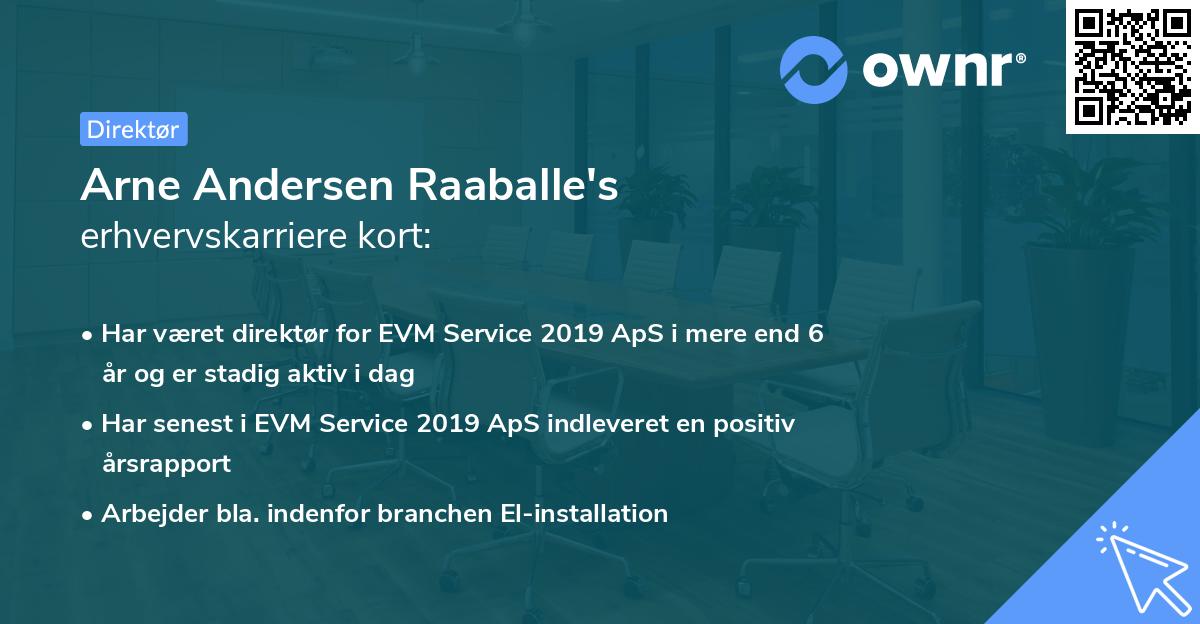 Arne Andersen Raaballe's erhvervskarriere kort