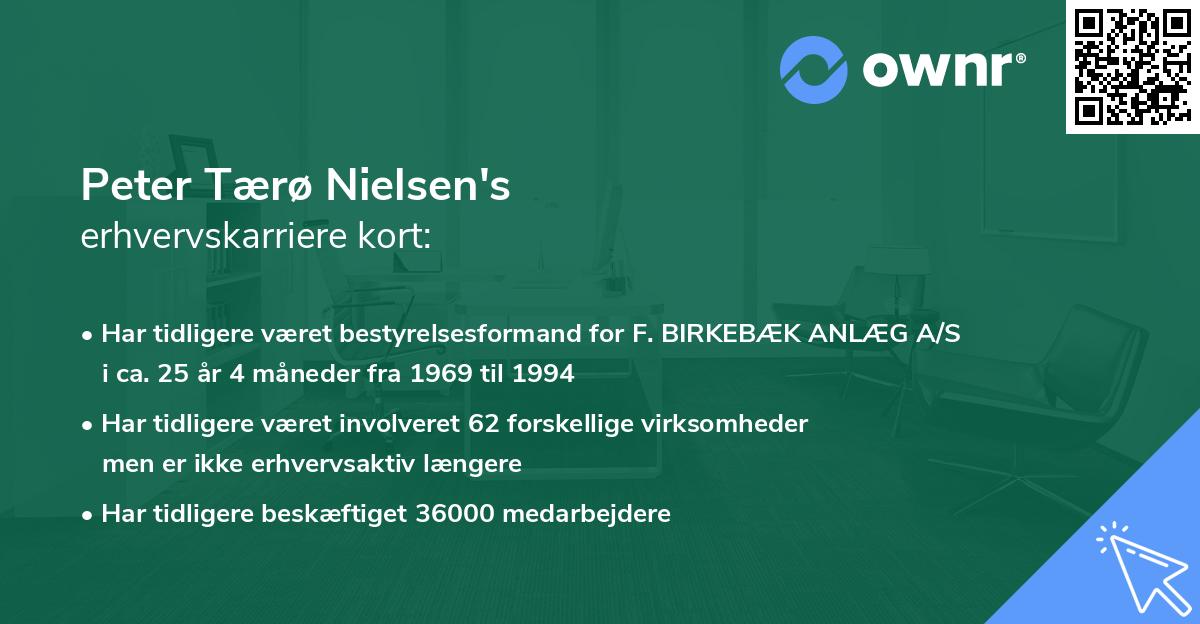 Peter Tærø Nielsen's erhvervskarriere kort