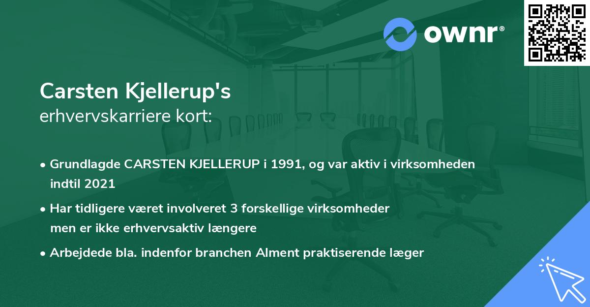 Carsten Kjellerup's erhvervskarriere kort