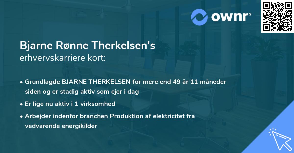 Bjarne Rønne Therkelsen's erhvervskarriere kort